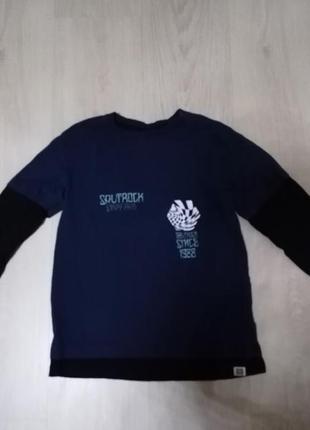 Синий лонгслив