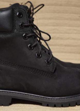 Высокие черные ботинки из натурального нубука timberland primalorft 200 gr waterproof 38 р.2 фото