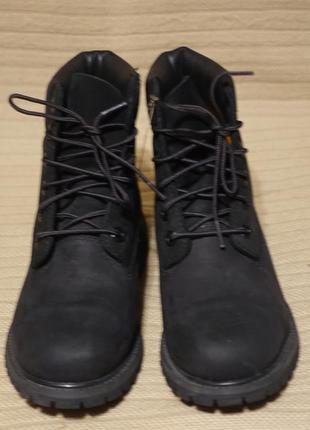 Высокие черные ботинки из натурального нубука timberland primalorft 200 gr waterproof 38 р.4 фото