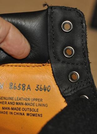 Высокие черные ботинки из натурального нубука timberland primalorft 200 gr waterproof 38 р.5 фото