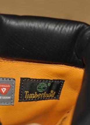 Высокие черные ботинки из натурального нубука timberland primalorft 200 gr waterproof 38 р.6 фото