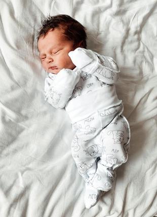 Человечек для новорожденного в роддомовый 56 размер