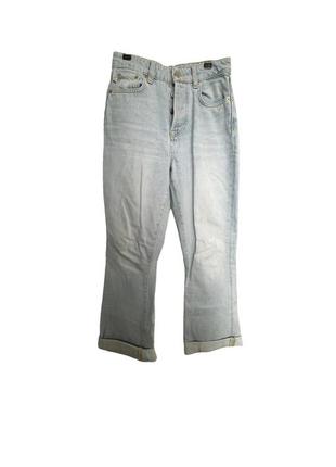 Дизайнерські світлі джинси fiorucci з янголами прямі джинси р25