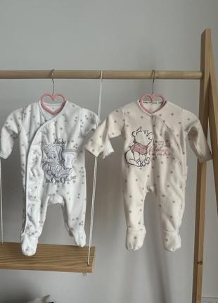 Флісовий чоловічок george 0-3 міс для малюка, одяг в пологовий