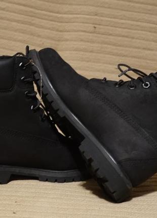 Високі чорні черевики з натурального нубуку timberland primalorft 200 gr waterproof 38 р.