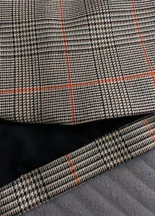 Пиджак жакет оверсайз в клетку бежевый винтаж