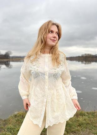 Шикарная блуза white icy в бохо стиле