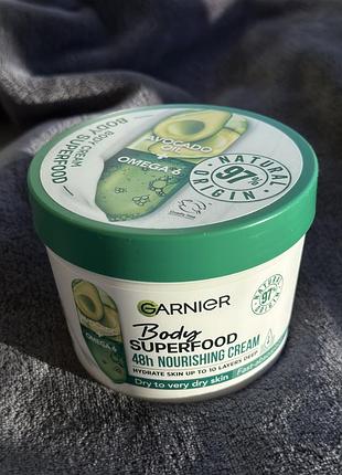 Питательный крем для тела для сухой и очень сухой кожи garnier body superfood