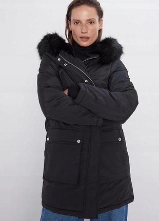 Тепла куртка парка zara