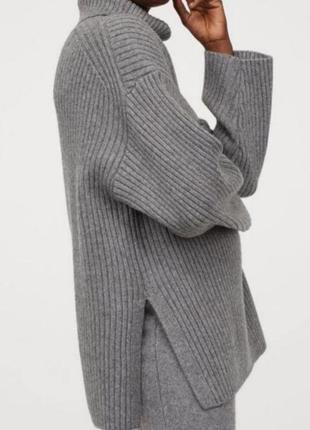 Свитер h&m/ удлиненный свитер h&m/ свитер с разрезами h&m