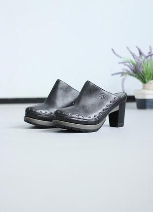 Dr martens una мюли клоги туфли авангард черные 39 кожаные мартинс мартенс на высоком каблуке zara