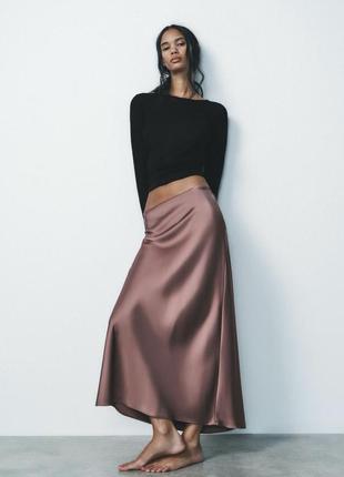 Спідниця zara атласна
