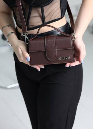 Сумка женская jacquemus le bambino mini dark brown