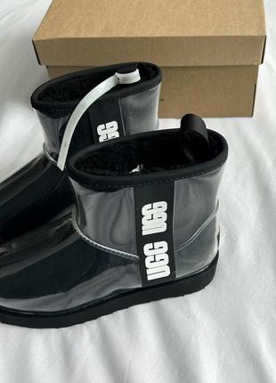 Ugg classic clear mini balck трендовые угги