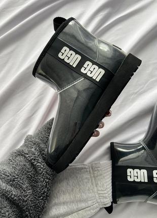 Ugg classic clear mini balck трендовые угги