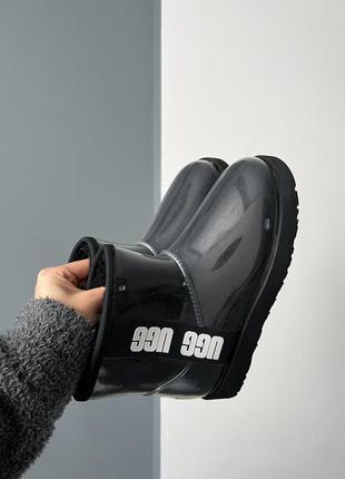 Ugg classic clear mini balck трендовые угги