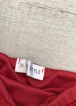 Блуза in the style красная короткая длинный рукав обнаженное плечи сексуальная плиссе4 фото