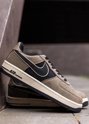 Кожаные кроссовки nike air force beige mowabb