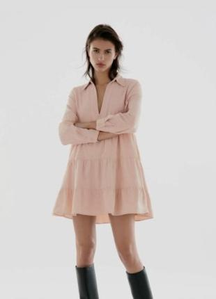 Стильное мини платье микро вельвет