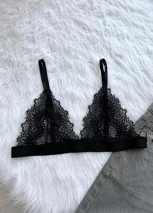Чорний мереживний ліф бра  livi luu