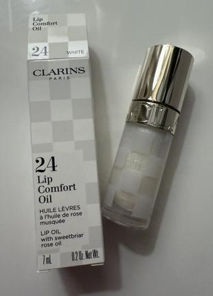 Масло для губ Clarins lip comfort блески limited edition 24 white