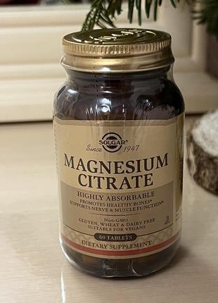 Solgar solgar цитрат магнію (magnesium citrate) 200 мг 60 таблеток