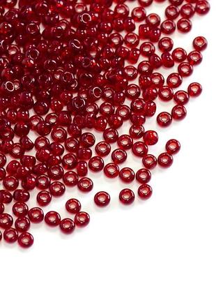 Чешский бисер preciosa № 90120 (прозрачный очень тёмно- красный) / 5 г