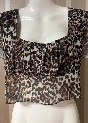 Топ в леопардовый принт shein xs