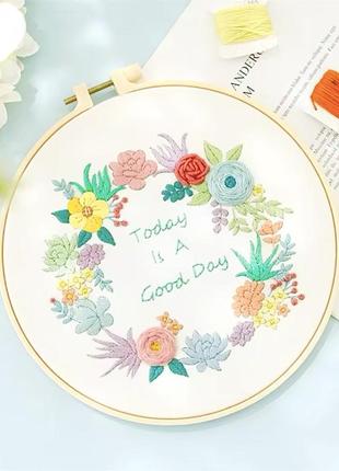 Вышивка, набор для вышивки с цветами