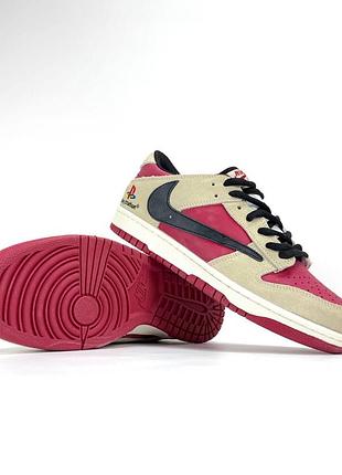 ✔️ nike sb dunk playstation red brow 4