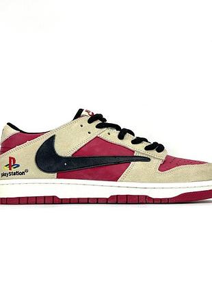 ✔️ nike sb dunk playstation red brow 7