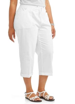 Новые бриджи укороченные белые льняные 46 размер debenhams брюки