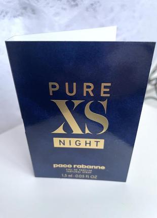 Pure xs night eau de parfum от paco rabanne  👉🏻чоловічий пробник 1,5 мл