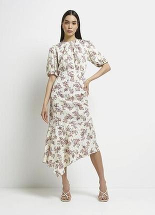 Актуальна квітклва сукня міді дуже гарна від river island