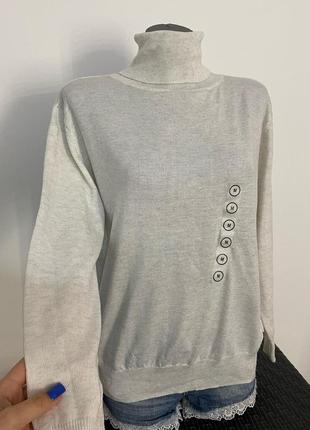 Гольф белый с блестками