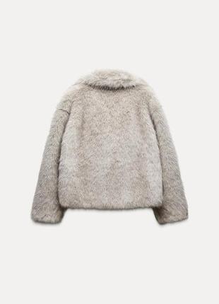 Куртка жакет піджак шуба шубка із штучного хутра zara оригінал розмір s5 фото