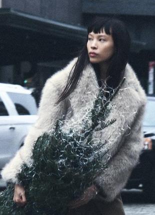 Куртка жакет піджак шуба шубка із штучного хутра zara оригінал розмір s2 фото