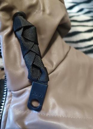 Куртка теплая кожаная 46-48