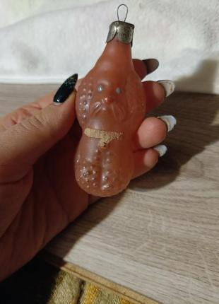 Новорічна іграшка собака вінтаж