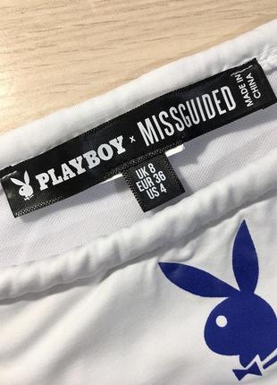 Плавки playboy x missguided white itsy bitsy bikini bottoms - s7 фото