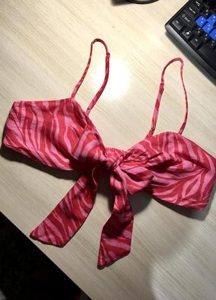 Бралетт h&m со льном tie-front bralette - l8 фото