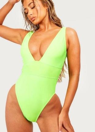 Ультра-сексуальный суперэффектный слитный купальник с глубоким вырезом