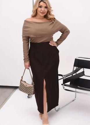 Кофтинка в рубчик батал