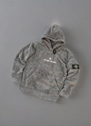 Плюшевые худи stone island