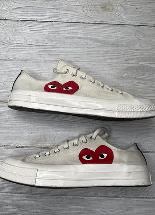 Крутые модные кеды converse by play come des garçons