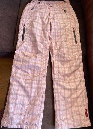 Лижні штани obscure ride park оригінальні рожеві у клітинку