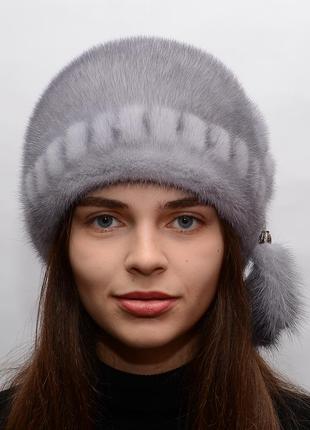 Жіноча зимова шапка норкова