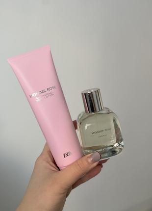 Набор zara wonder rose intense eau de parfum 90 ml + shimmering body lotion 150 ml