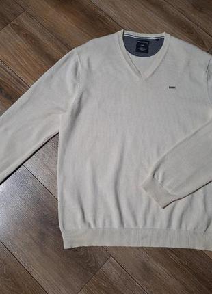 Мужской джемпер Moncler Enfant stripe trim polo shirt   р.l
