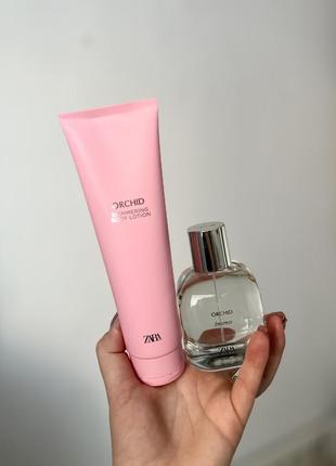 Парфум zara orchid intense 90 ml + shimmering body lotion 150 ml